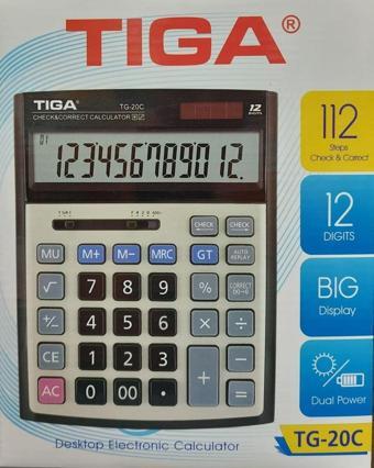 Adda Tıga Tg-20C 12 Hane Masaüstü Hesap Makinesi