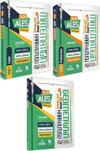 ALES Matematik 1.-2.Cilt ve Geometrinin Kara Kutusu Konu Özetli D.Çözümlü Soru Bankası Altın Set - Karakutu Yayınları