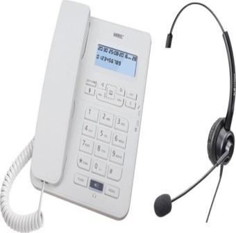 Karel Tm145 Rj9 Kulaklıklı Masaüstü Telefon Beyaz