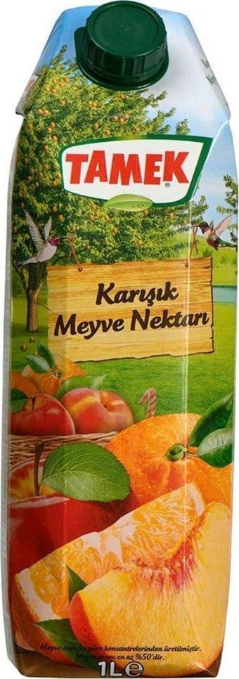 Tamek Karışık Meyve Nektarı 1 Lt. (12'li)