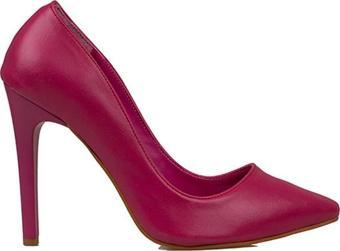 Trend Adımlar Fuşya Kadın İnce Topuklu Sivri Burun Stiletto