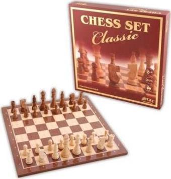 Star Chess Set Ahşap Satranç Takımı Şah Boyu 90mm Büyük Boy