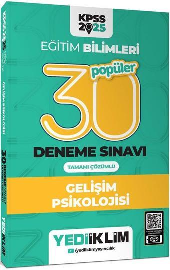 2025 KPSS Eğitim Bilimleri Gelişim Psikolojisi Popüler Tamamı Çözümlü 30 Deneme Sınavı Yediiklim - Yediiklim Yayınları