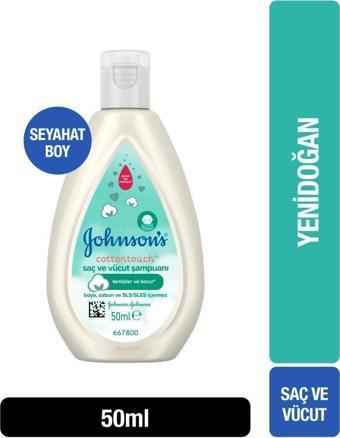 Johnson's Cottontouch Saç ve Vücut Şampuanı 50 ml