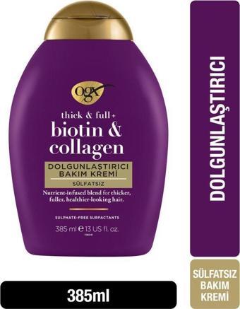 OGX Dolgunlaştırıcı Biotin & Kolajen Sülfatsız Bakım Kremi 385 ml