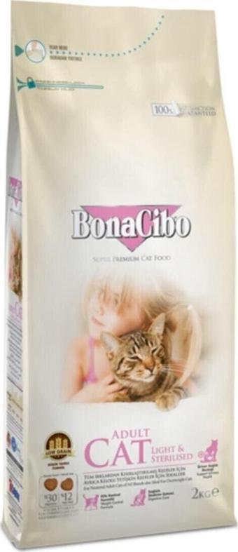 Bonacibo Kısırlaşlaştırılmış Kedi Maması Light Steril Kısır Kedi Maması 2 Kg