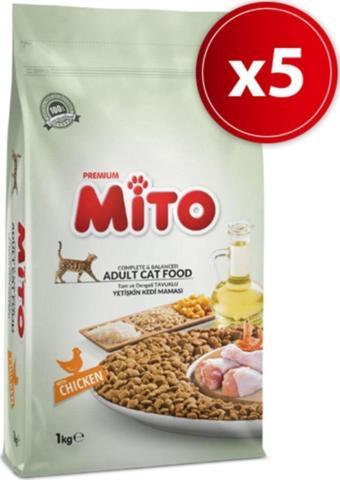 Heesstore Mito Adult Yetişkin Kedi Maması 1 Kg X 5 Adet