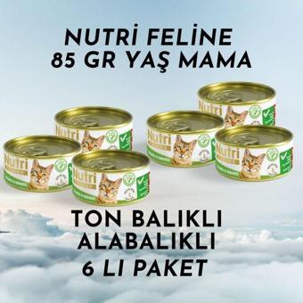 Nutri Feline Yaş Mama 85 Gr Tan Balıklı Ve Alabalıklı 6'lı Paket