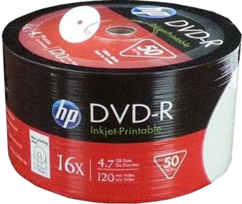 Hp Dvd-R 700 Mb 80 Min 52X Shrink Dvd-R 50 Li Hp