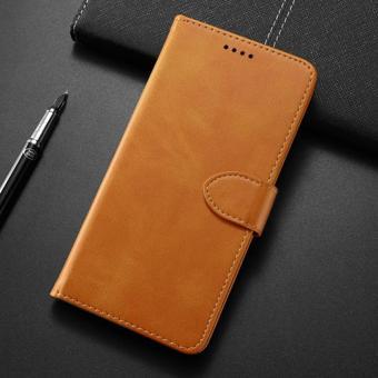 Realme 5İ  Kartlikli Cüzdan Kilif (Deluxe Wallet Case)  Kahverengi̇