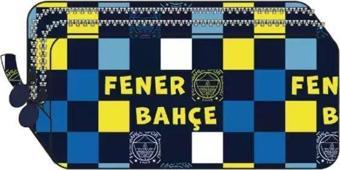 Fenerbahçe Dama Desen Kalem Çantası 2 Bölmeli Kalemlik