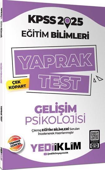 2025 KPSS Eğitim Bilimleri Gelişim Psikolojisi Çek Kopart Yaprak Test Yediiklim Yayınları - Yediiklim Yayınları