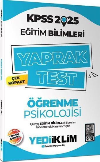 2025 KPSS Eğitim Bilimleri Öğrenme Psikolojisi Çek Kopart Yaprak Test Yediiklim Yayınları - Yediiklim Yayınları