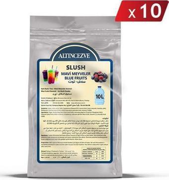 Altıncezve Ice Slush Karlı Buzlu Karlama Tozu | Mavi Meyveler 1.250 Gr - 10 L x 10 Adet