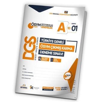 2024 DGS ÖSYM Arşivi Karma Kara Kutu Çıkmış Soru Türkiye Geneli D. Çözümlü Deneme 10/1.Kitapçık - Karakutu Yayınları