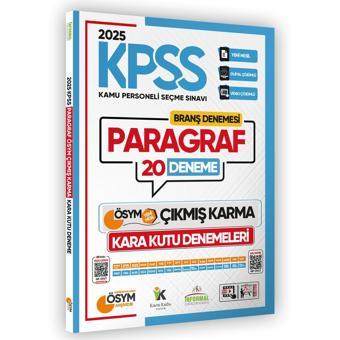 2024 KPSS Ön Lisans Paragraf 20li Deneme Sınavı ÖSYM Çıkmış Soru Havuzu Video ve PDF Çözümlü - Karakutu Yayınları