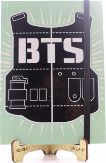 Lastikli Noktalı Sert Kapak BTS Defter