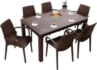 Elit Rattan 90x150 Nirvana Koltuk Masa Takımı