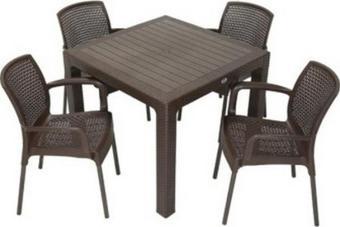 Elit Rattan 90x90 Defne Koltuk Masa Takımı