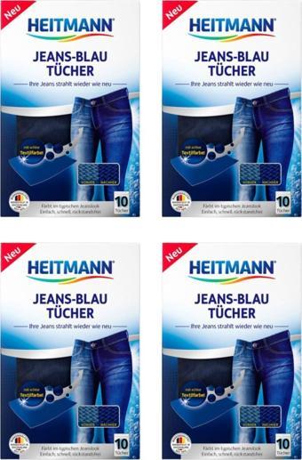 Heitmann Blue Jean Renk Canlandırma Ve Kot Boyama Mendili 10'Lu x 4 Paket