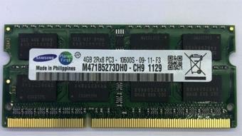 Samsung M471B5273Dh0-Ch9 4 Gb 2Rx8 Pc3-10600S-09-11-F3 1333 Mhz 1.5 V Notebook Ram