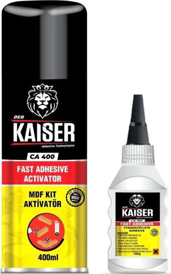 Kaiser 2K Hızlı Yapıştırıcı (Mdf Kiti) 100G / 400Ml Activator - Hızlı Yapıştırıcı - Şeffaf