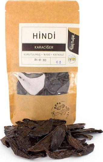 Patili Mutfak Kurutulmuş Hindi Ciğer Cips Köpek Kedi Ödül Maması (60 G)