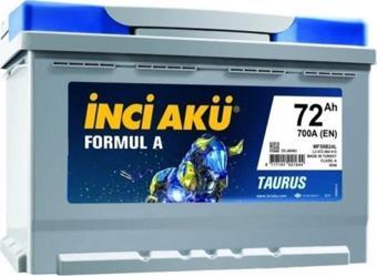 İnci Akü 12V 72 Amper  Ah 700 Cca Formul A Taurus