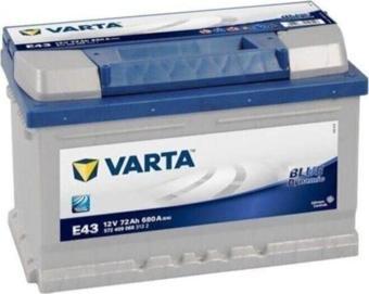 Varta Blue Dynamic E43 12 Volt 72 Amper Akü (Alçak Tip) 