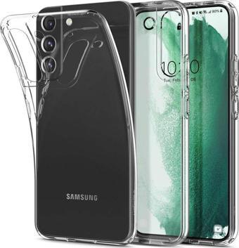 Spigen Galaxy S22 Plus 5G ile Uyumlu Kılıf Liquid Crystal 4 Tarafı Tam Koruma Crystal Clear