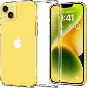 Spigen iPhone 14 Plus ile Uyumlu Kılıf Liquid Crystal 4 Tarafı Tam Koruma Crystal Clear