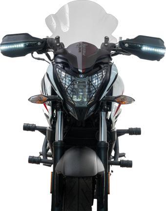 GP Kompozit Honda CB250R 2018-2024 Uyumlu Led Sinyalli Elcik Koruma Siyah