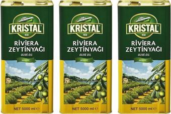 Kristal Riviera Zeytinyağı Teneke 3 x 5 L