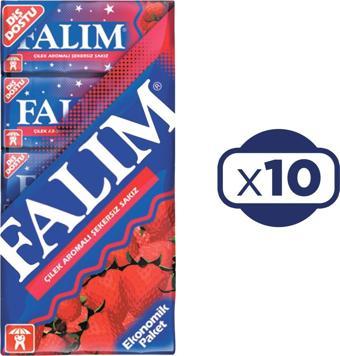 Falım 5' li Çilek Aromalı Şekersiz Sakız x 10 Adet