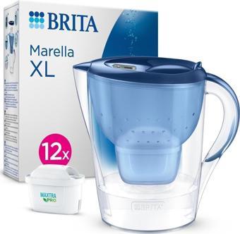 Brita Marella XL 12x Maxtra Pro All-In-1 Filtreli Su Arıtma Sürahisi – Mavi (3,5L)