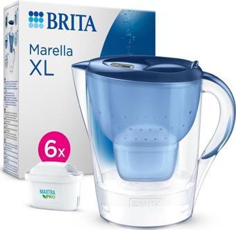 Brita Marella XL 6x Maxtra Pro All-In-1 Filtreli Su Arıtma Sürahisi – Mavi (3,5L)