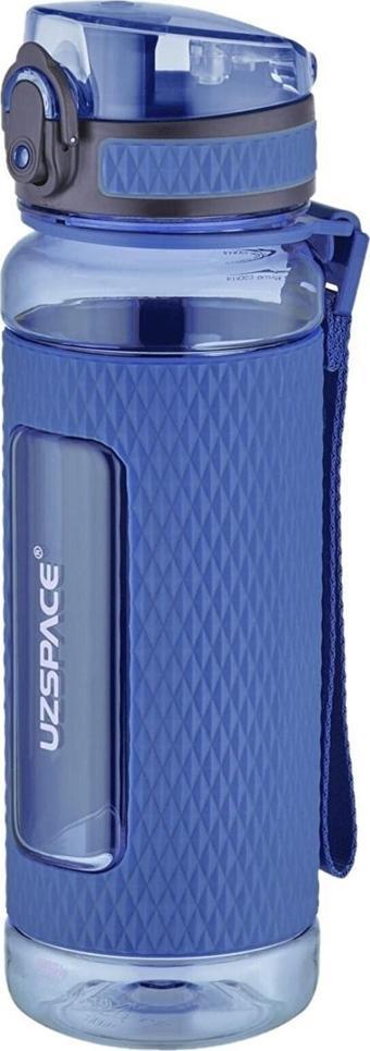 Uzspace 520ml Silikon Korumalı Kaydırmaz Gövde Tritan Su Matarası