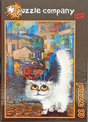 Beyaz Kedi 99 Parça Mini Puzzle  Minyatür Puzzle Serisi