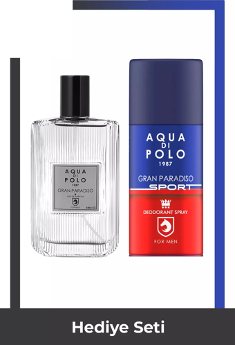 Aqua Di Polo 1987 Gran Paradiso EDP 50 ml Erkek Parfüm & Deodorant Seti STCC021323