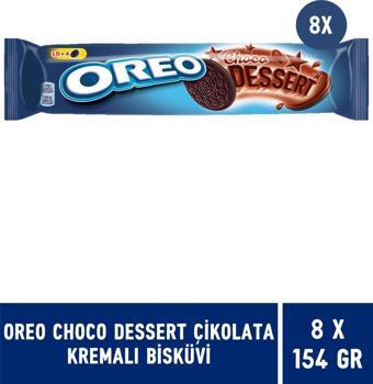 Oreo Choco Dessert Çikolata Kremalı Bisküvi 154 gr - 8 Adet