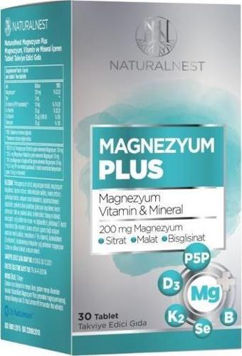 NATURALNEST MAGNEZYUM PLUS 30 TABLET