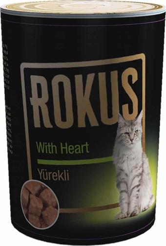 Rokus Yürekli Kedi Konservesi 410 Gr 24 Adet