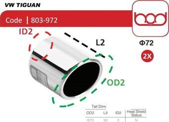 Bod Egzoz Ucu 803-972 Tiguan