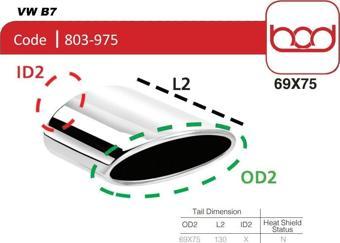 Bod Egzoz Ucu 803-975 Passat B7