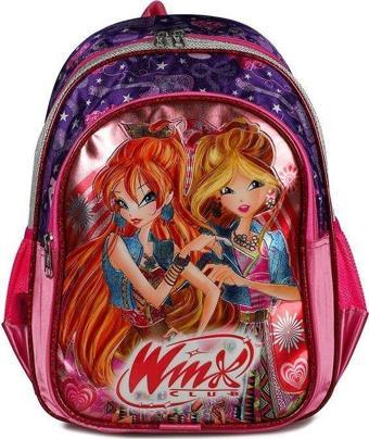 Yaygan Winx Club Pembe/Mor Kız Çocuk Okul Çantası