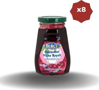 Burcu Vişne Reçeli 380 Gr X 8 Adet