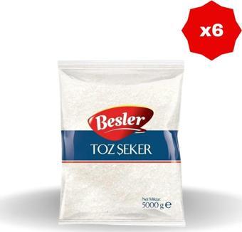 Beşler Toz Şeker 5 Kg X 6 Adet