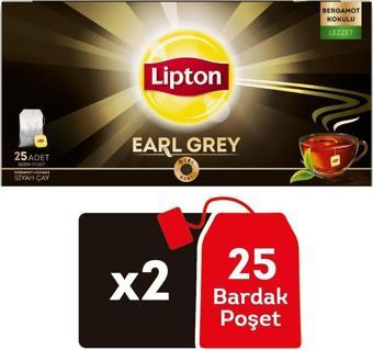 Lipton Earl Grey Bardak Poşet 25'Li X 2 Adet