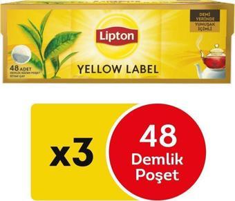 Lipton Yellow Label 3,2 gr 48'li 3 Adet Demlik Poşet Çay