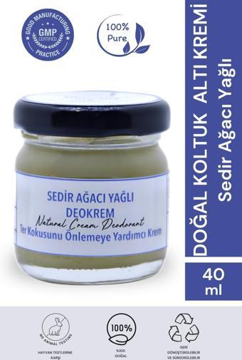 Sedir Ağacı Yağlı Krem Deodorant 40 Ml. %100 Doğal